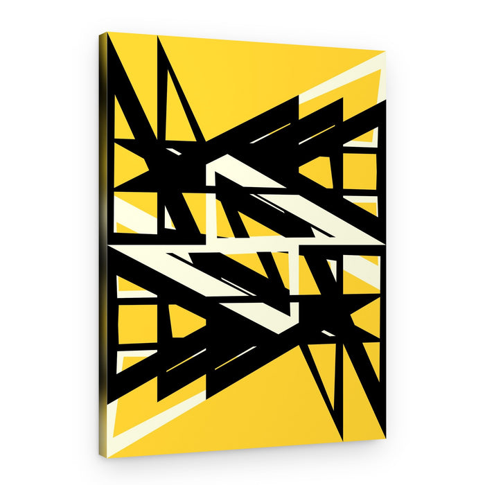 Sharp Geometric Contrast – Canvas Print