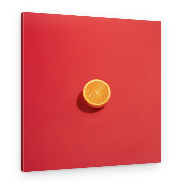 Vibrant Half Orange – Canvas Print
