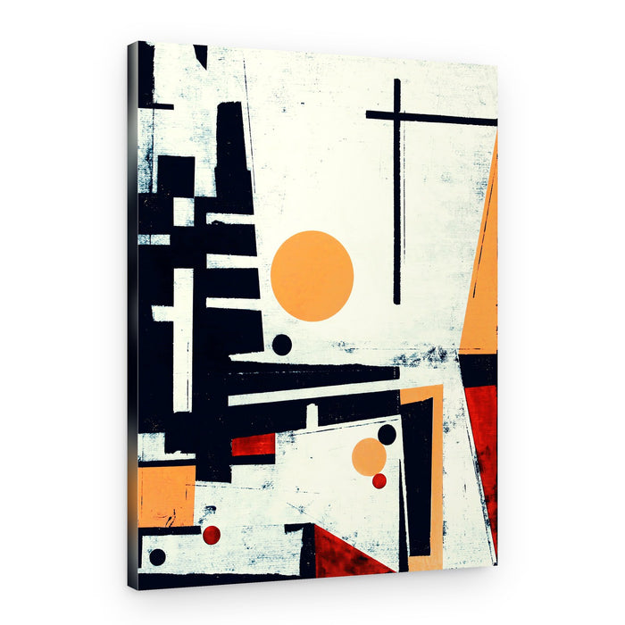 Orange Circle Geometry – Canvas Print