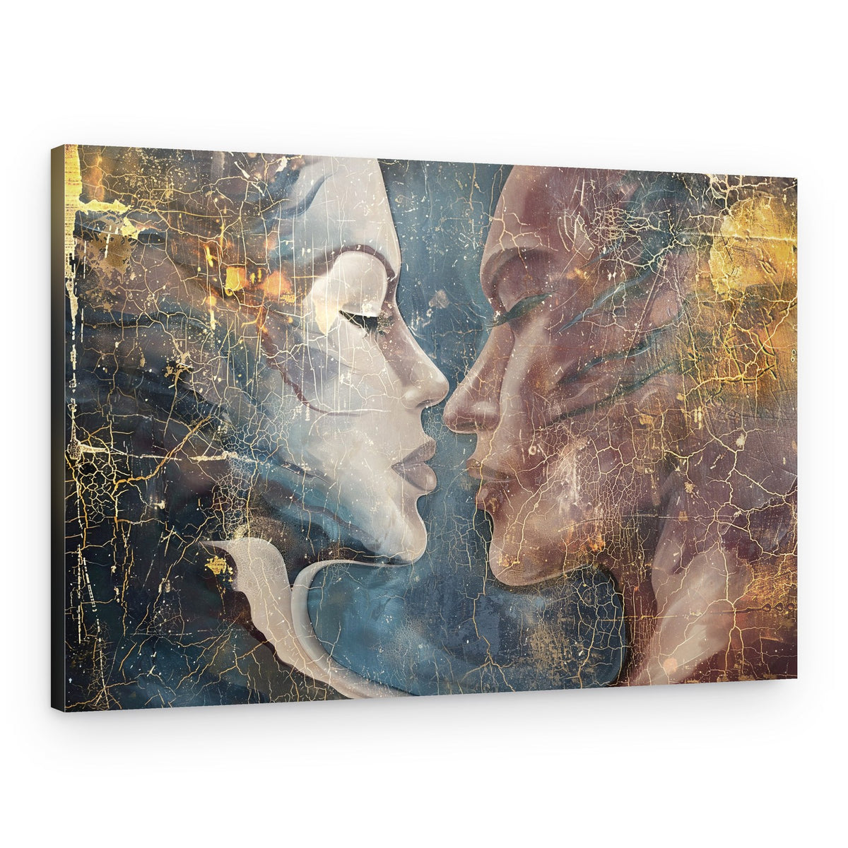 Textured Faces of Love – Canvas Print