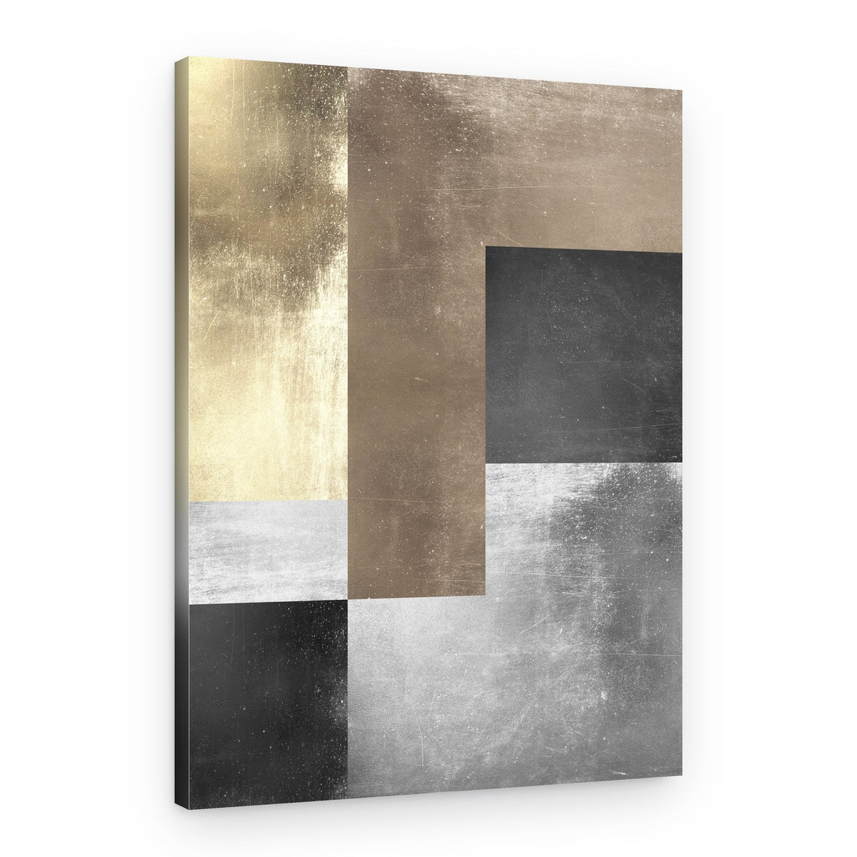 Abstract Metallic Blocks – Canvas Print