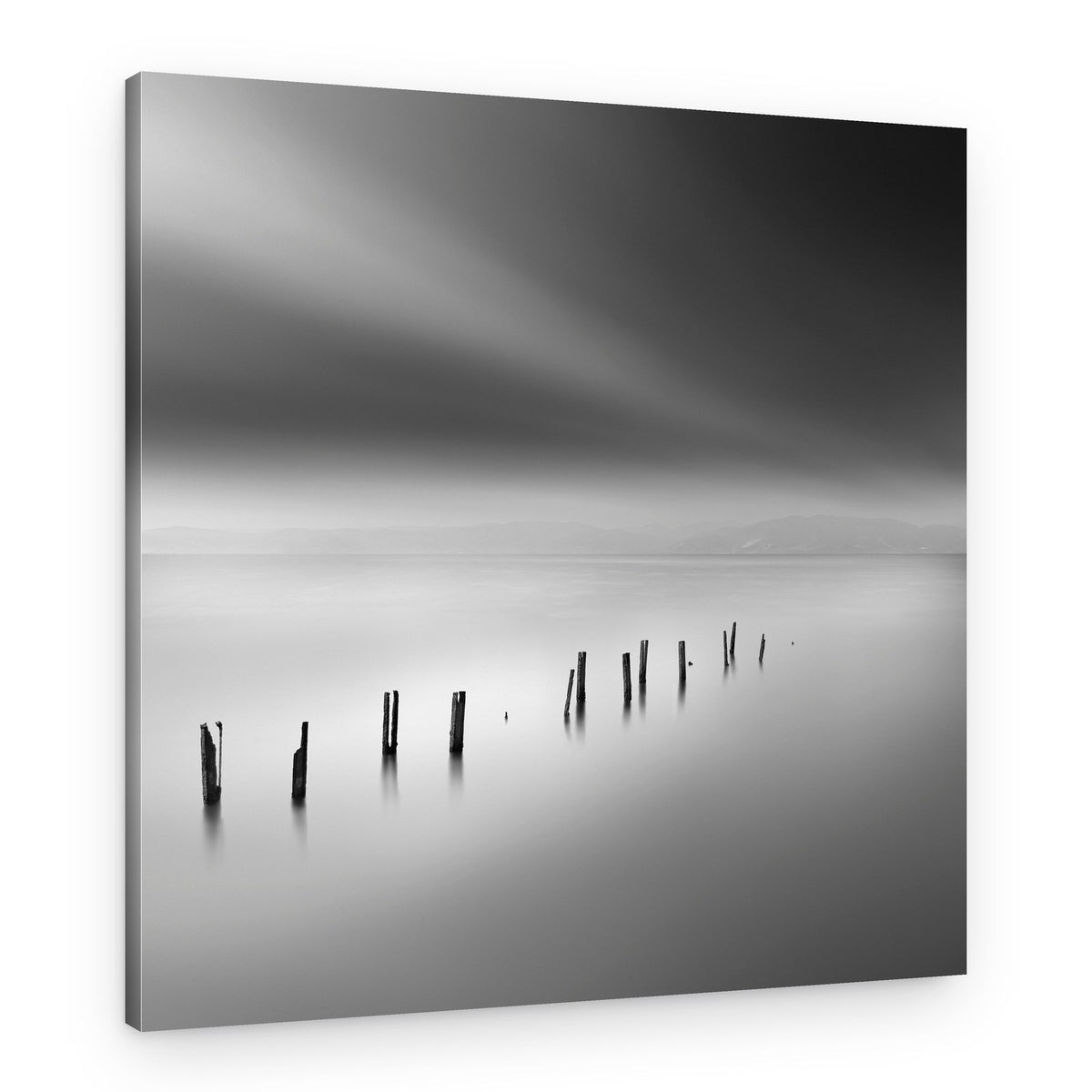 Minimalist Ocean Posts – Canvas Print
