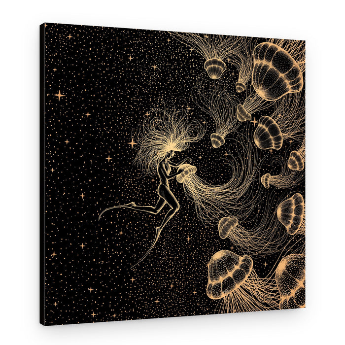 Cosmic Jellyfish Dream – Canvas Print