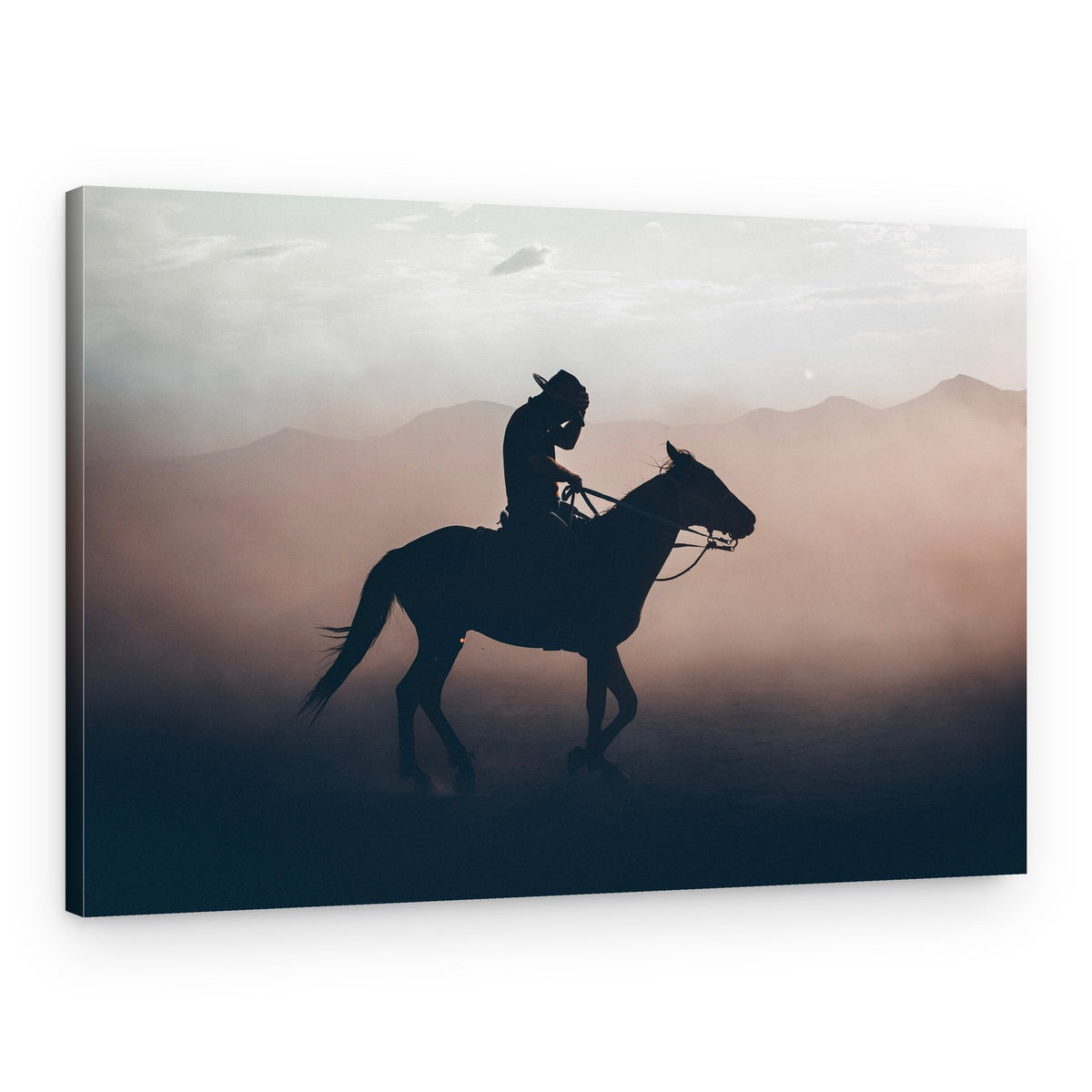 Cowboy Sunset Ride – Canvas Print