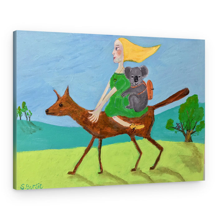 Whimsical Journey Koala – Canvas Print