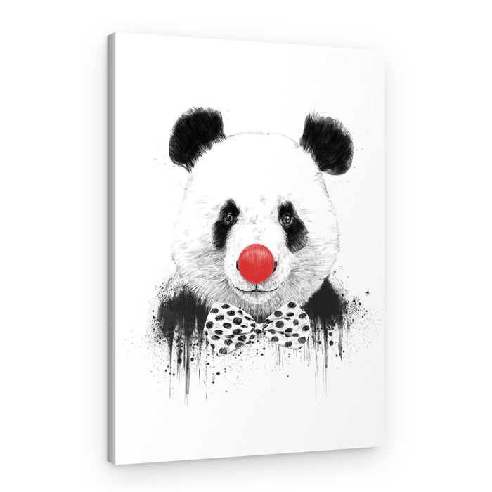Whimsical Clown Panda – Canvas Print