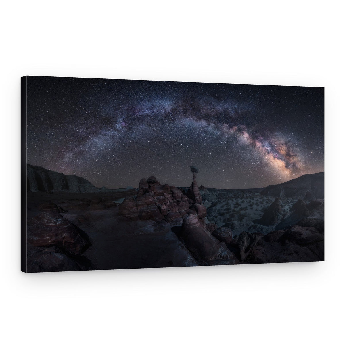 Milky Way Desert Hoodoo – Canvas Print