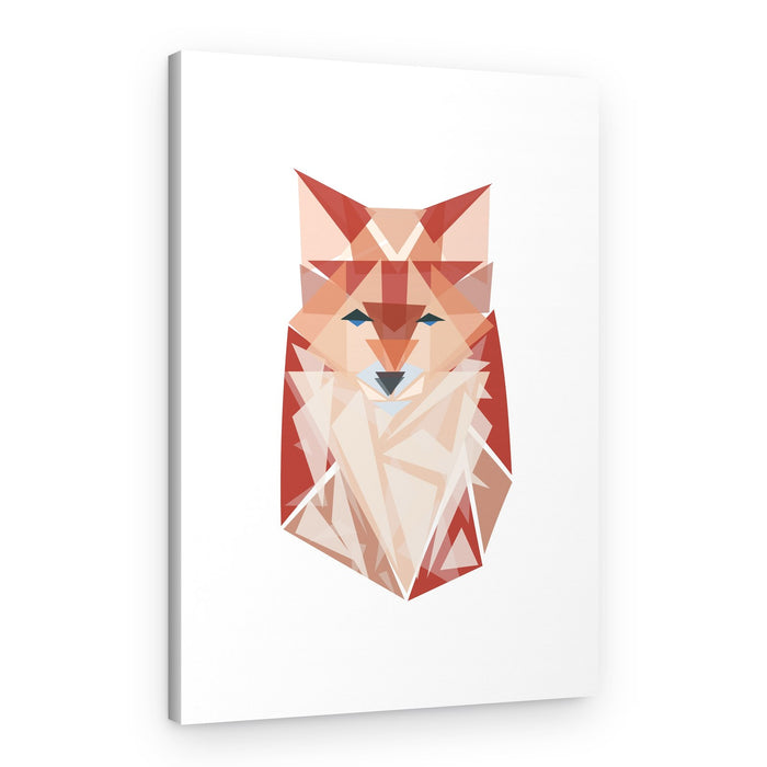Geometric Fox Portrait – Canvas Print