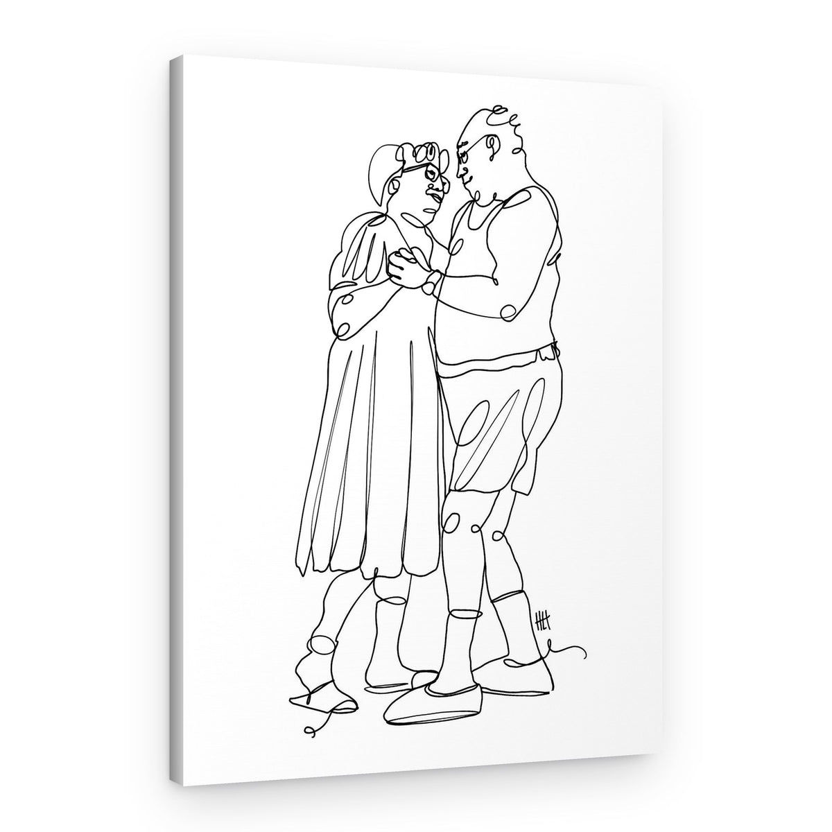 Dancing Senior Couple – Canvas Print