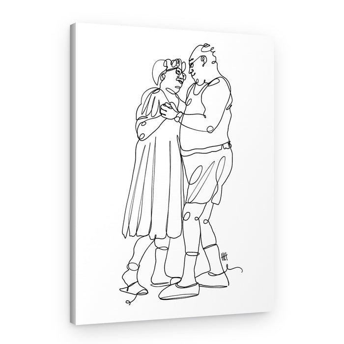 Dancing Senior Couple – Canvas Print