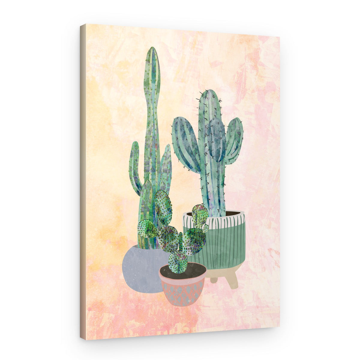 Green Cacti Collection – Canvas Print