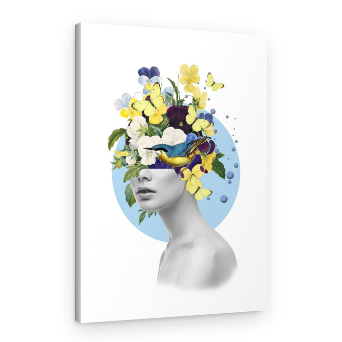 Surreal Floral Head – Canvas Print