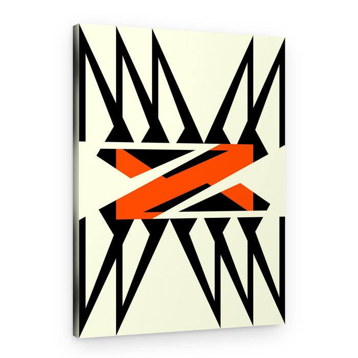 Orange Zigzag Abstract – Canvas Print