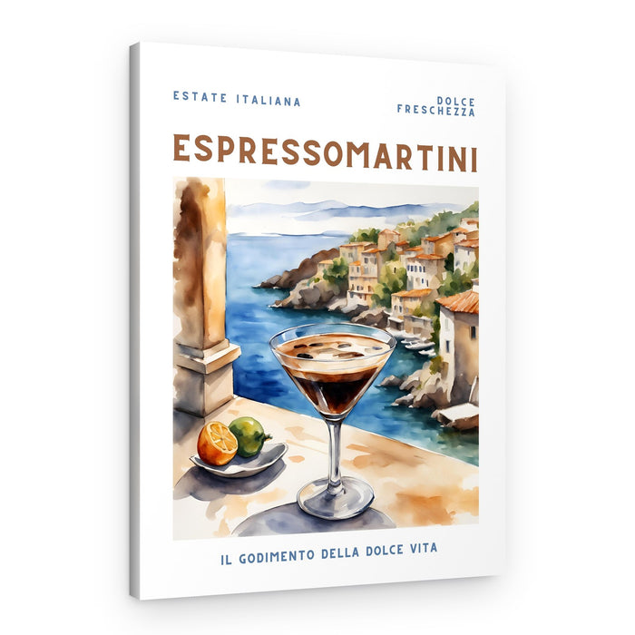 Italian Summer Espresso Martini – Canvas Print