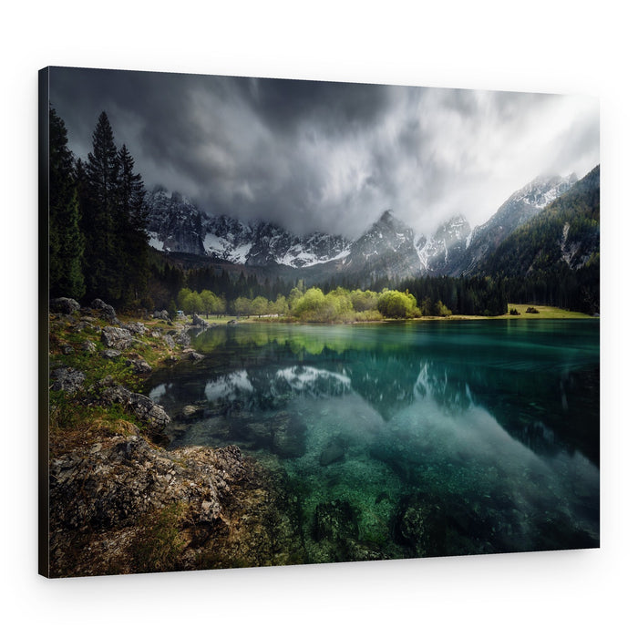 Moody Mountain Lake – Canvas Print