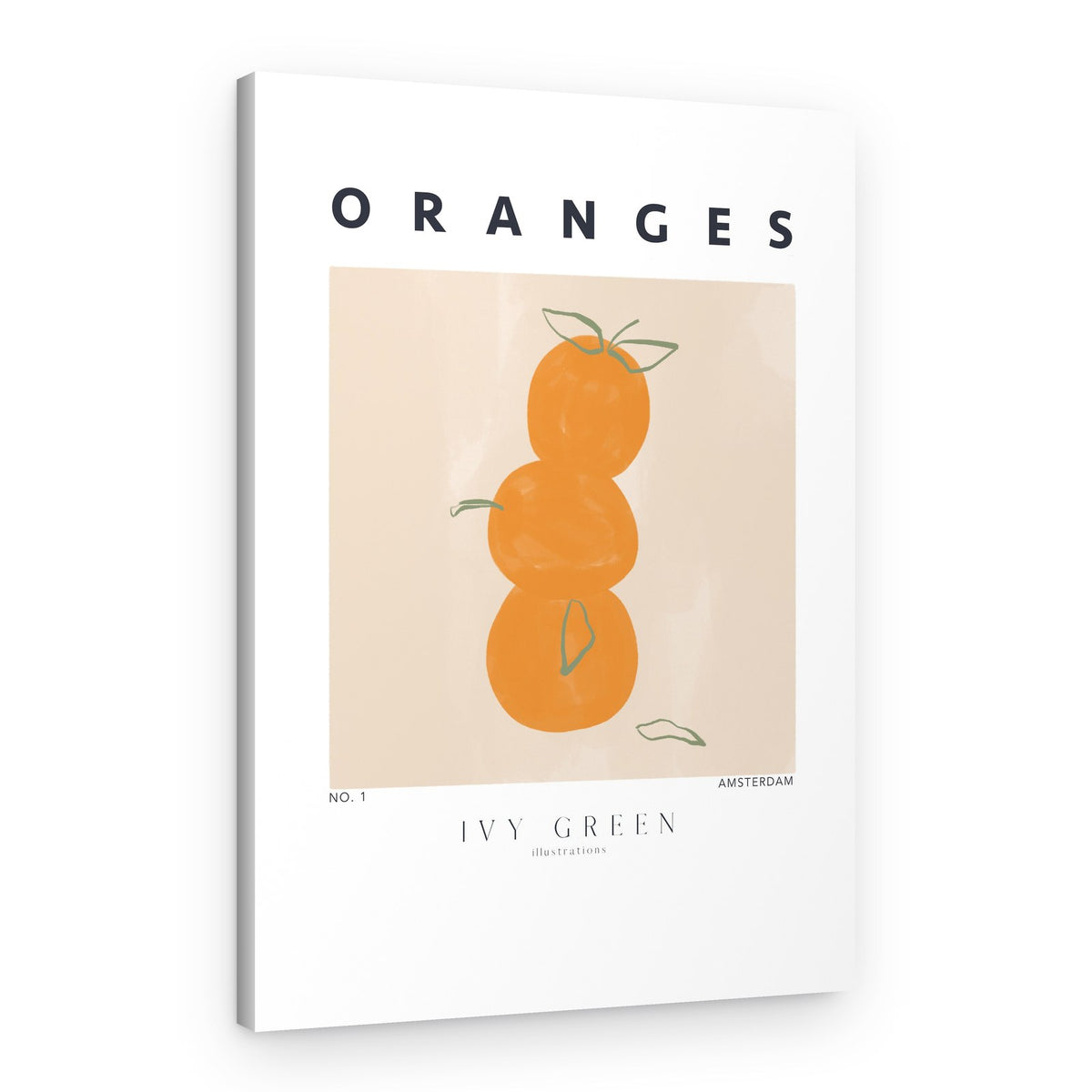 Minimalist Orange Stack – Canvas Print