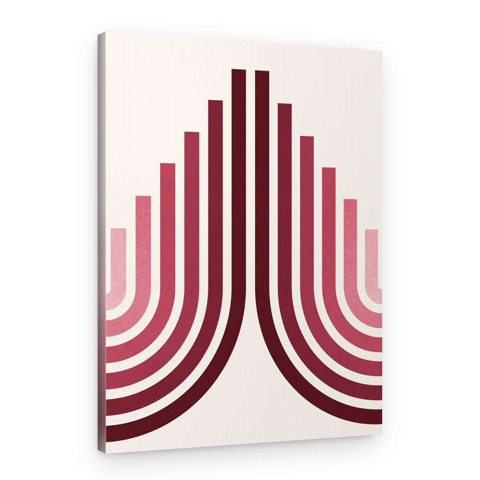Symmetrical Retro Stripes – Canvas Print