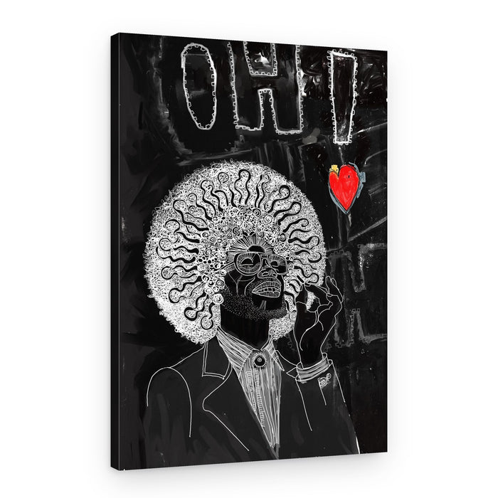 Stylish Afro Gentleman – Canvas Print