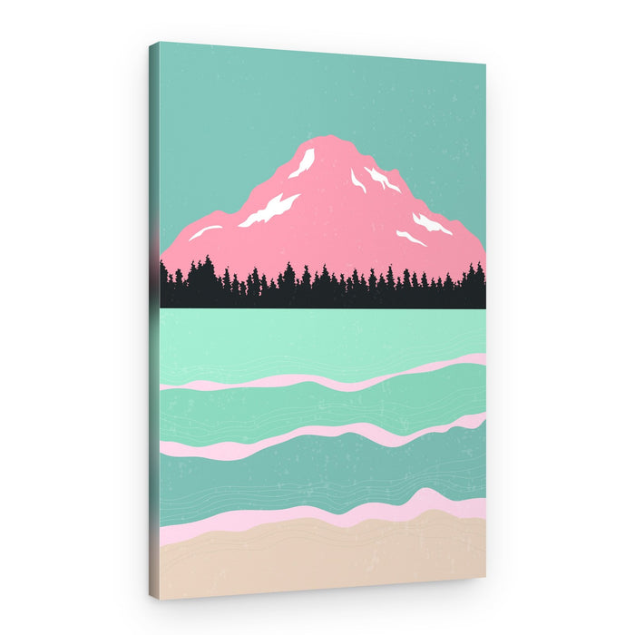 Pink Mountain Beach Dream – Canvas Print