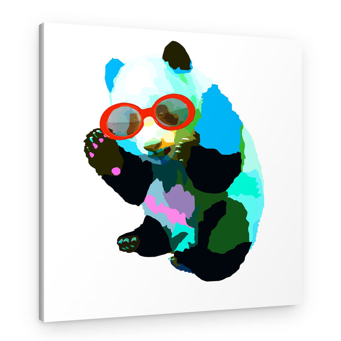 Vibrant Panda Shades – Canvas Print