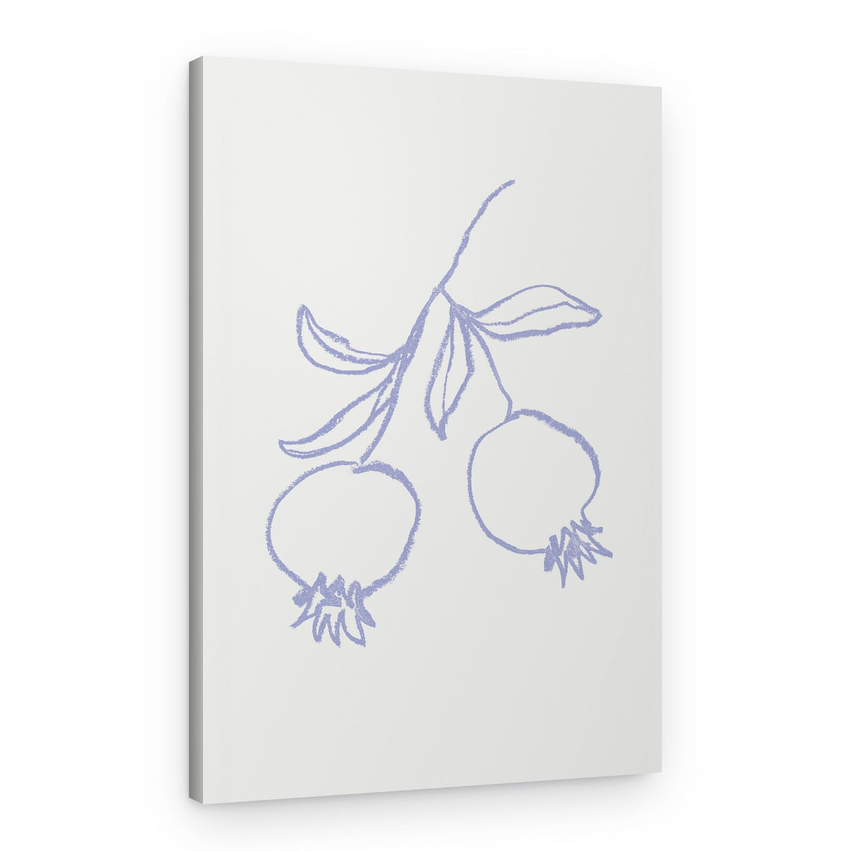 Purple Pomegranate Branch – Canvas Print