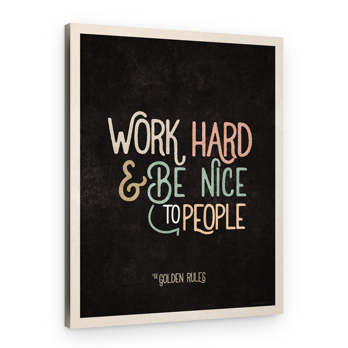 Golden Life Motto – Canvas Print