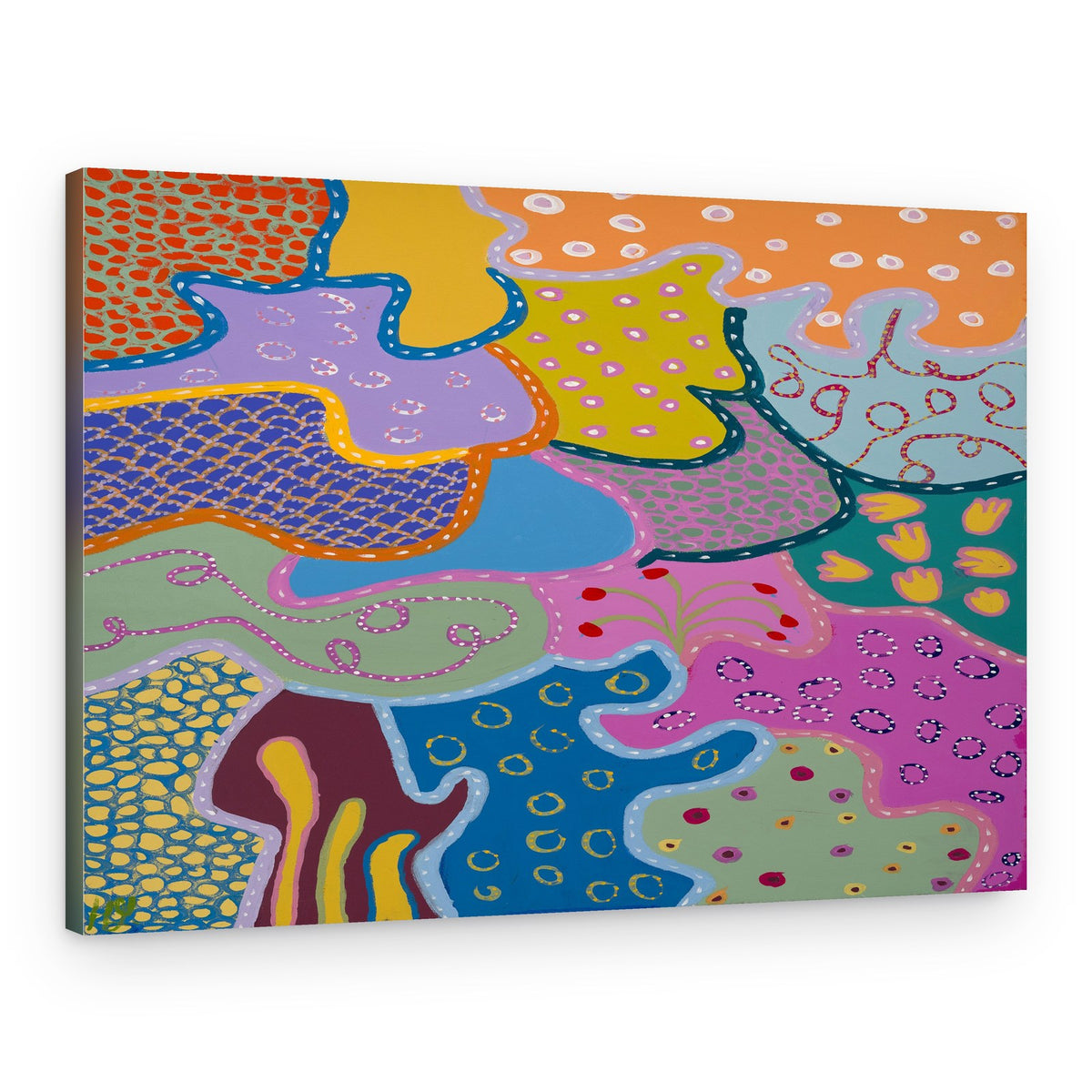Vibrant Patterned Shapes – Canvas Print