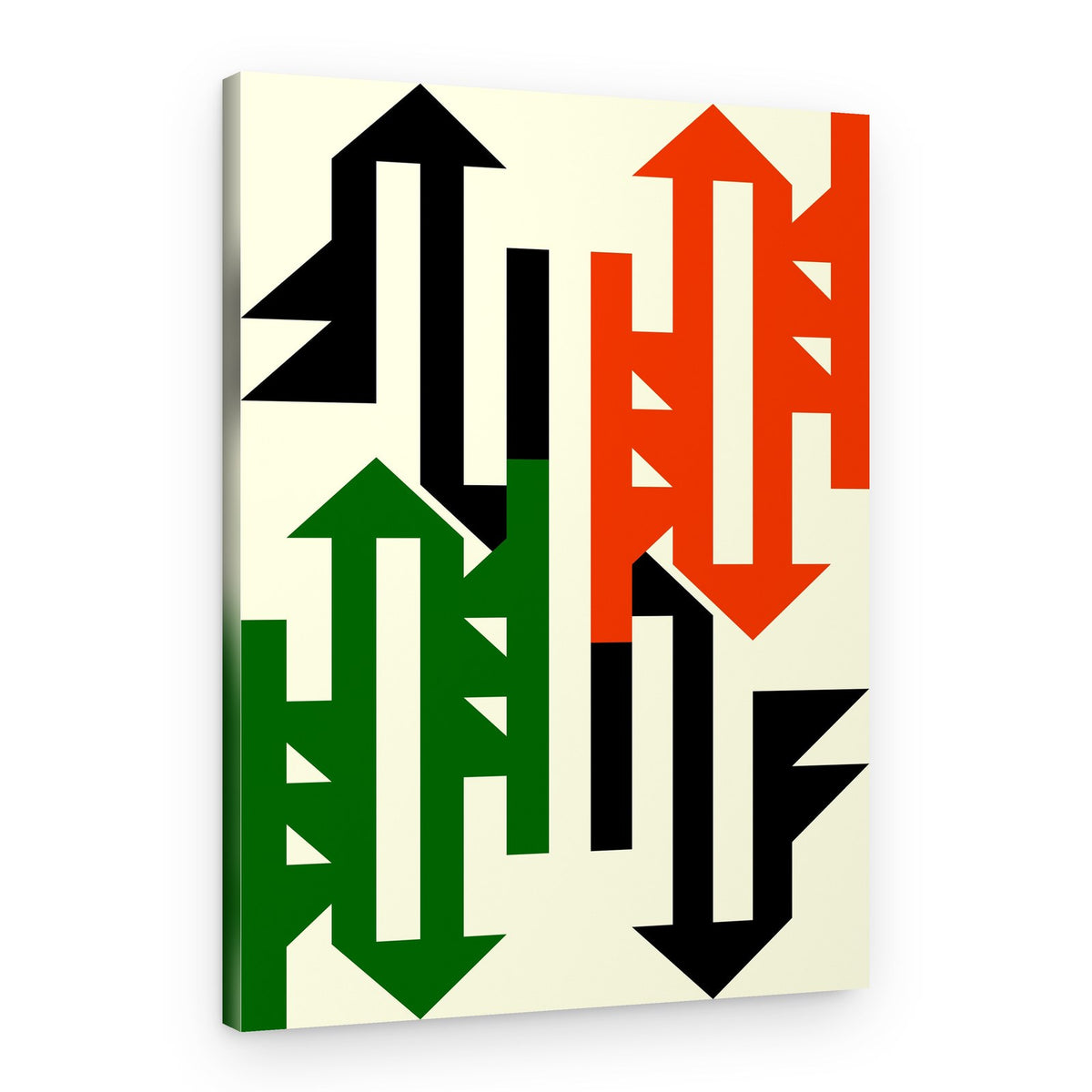 Interlocking Arrow Pattern – Canvas Print