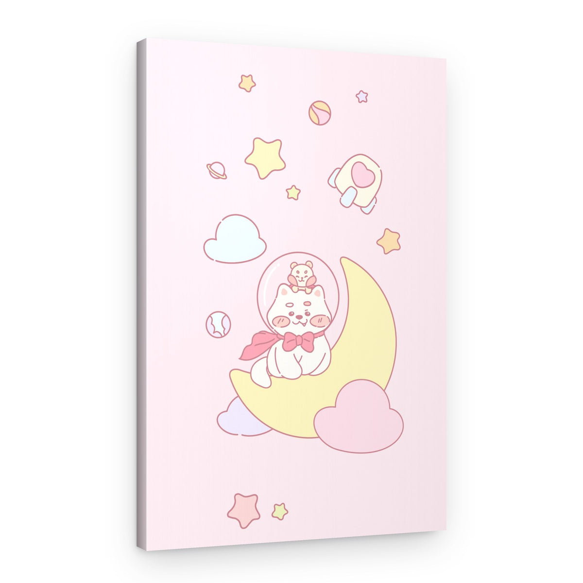 Dreamy Space Cat – Canvas Print