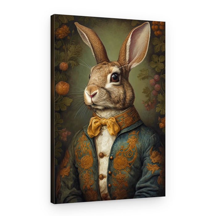 Regal Rabbit Portrait – Canvas Print