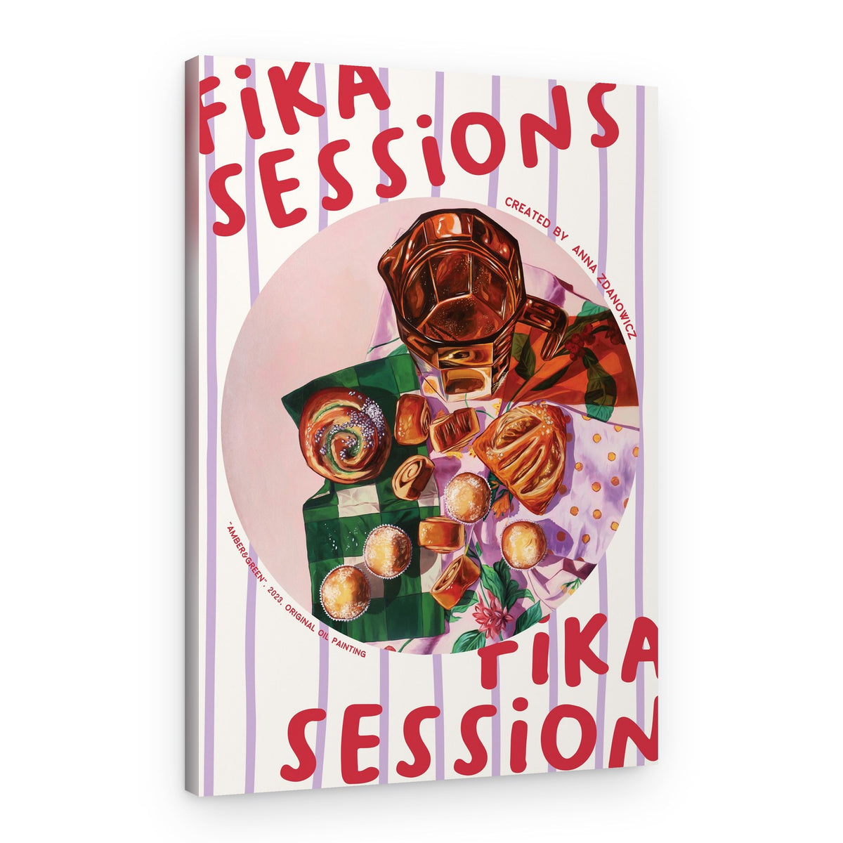 Colorful Fika Treats – Canvas Print