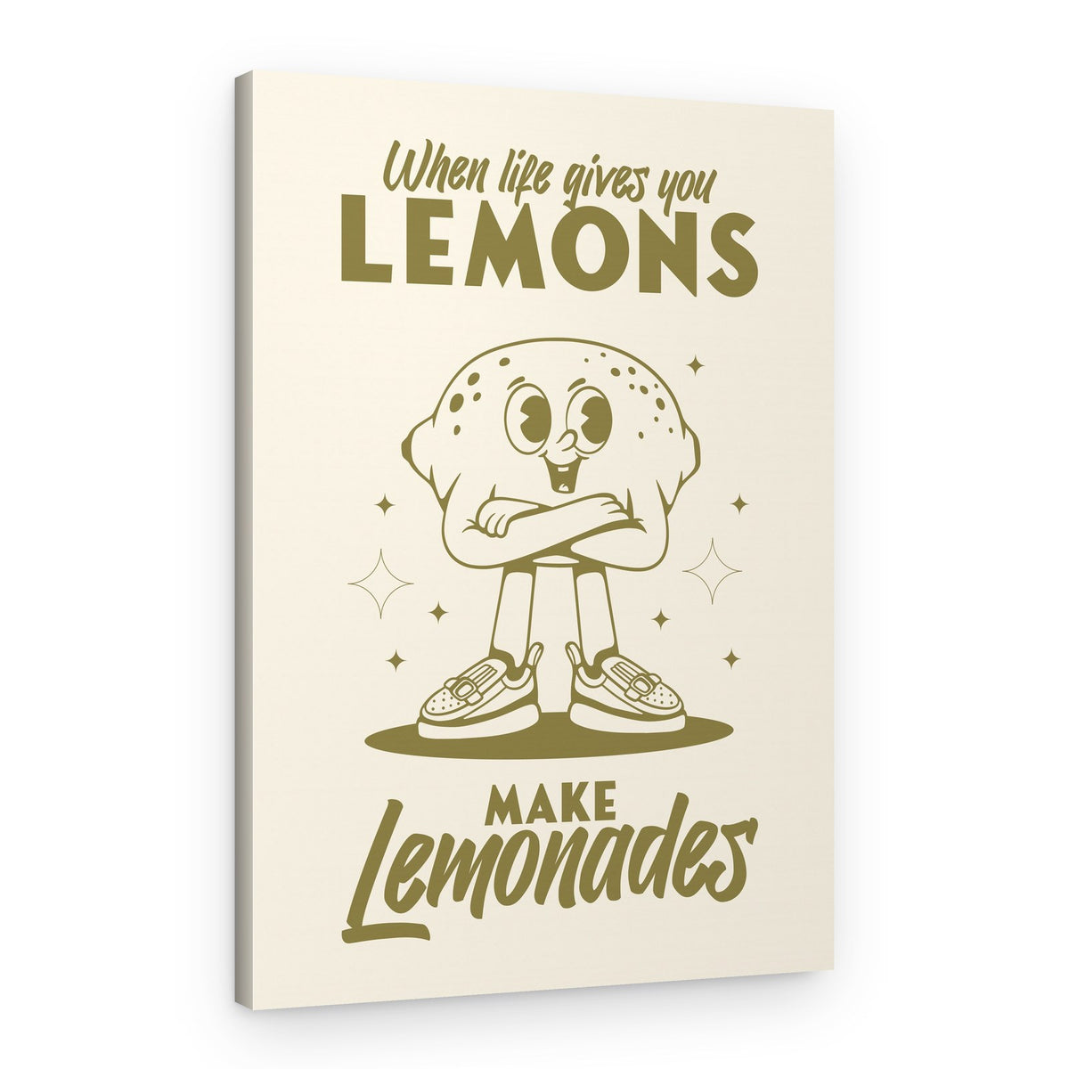 Retro Lemon Motivation – Canvas Print