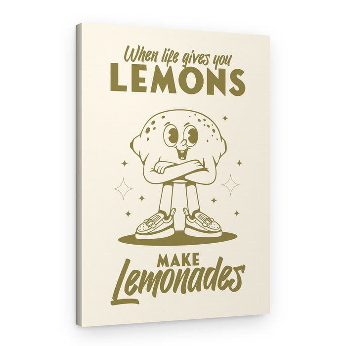 Retro Lemon Motivation – Canvas Print