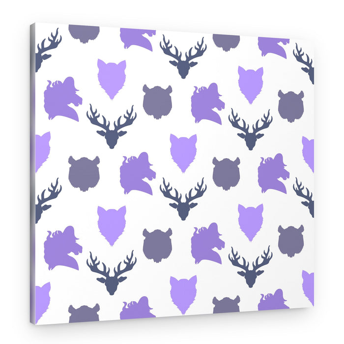 Wild Animal Silhouettes – Canvas Print