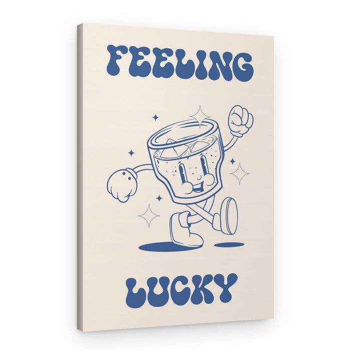 Feeling Lucky Drink Character – Canvas Print