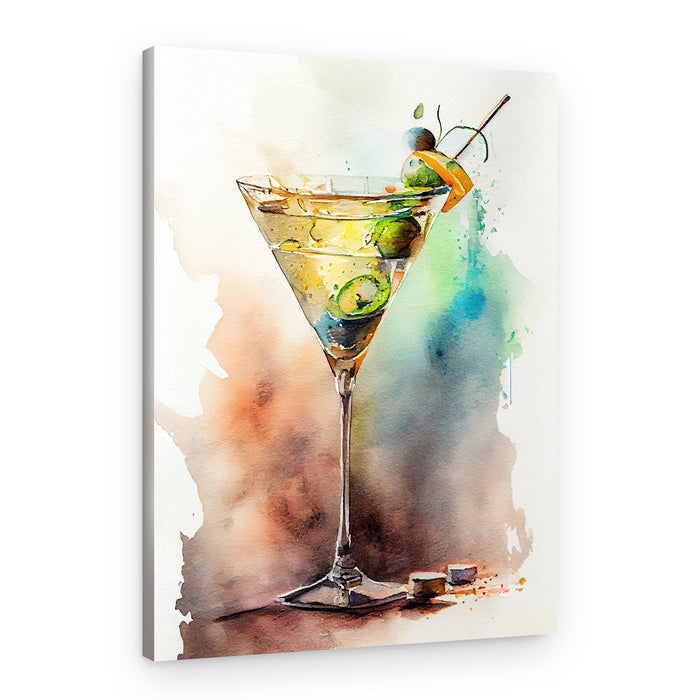 Vibrant Martini Painting – Canvas Print