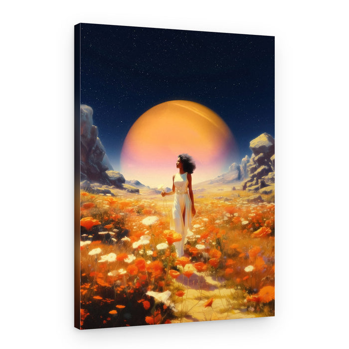 Cosmic Flower Fields – Canvas Print