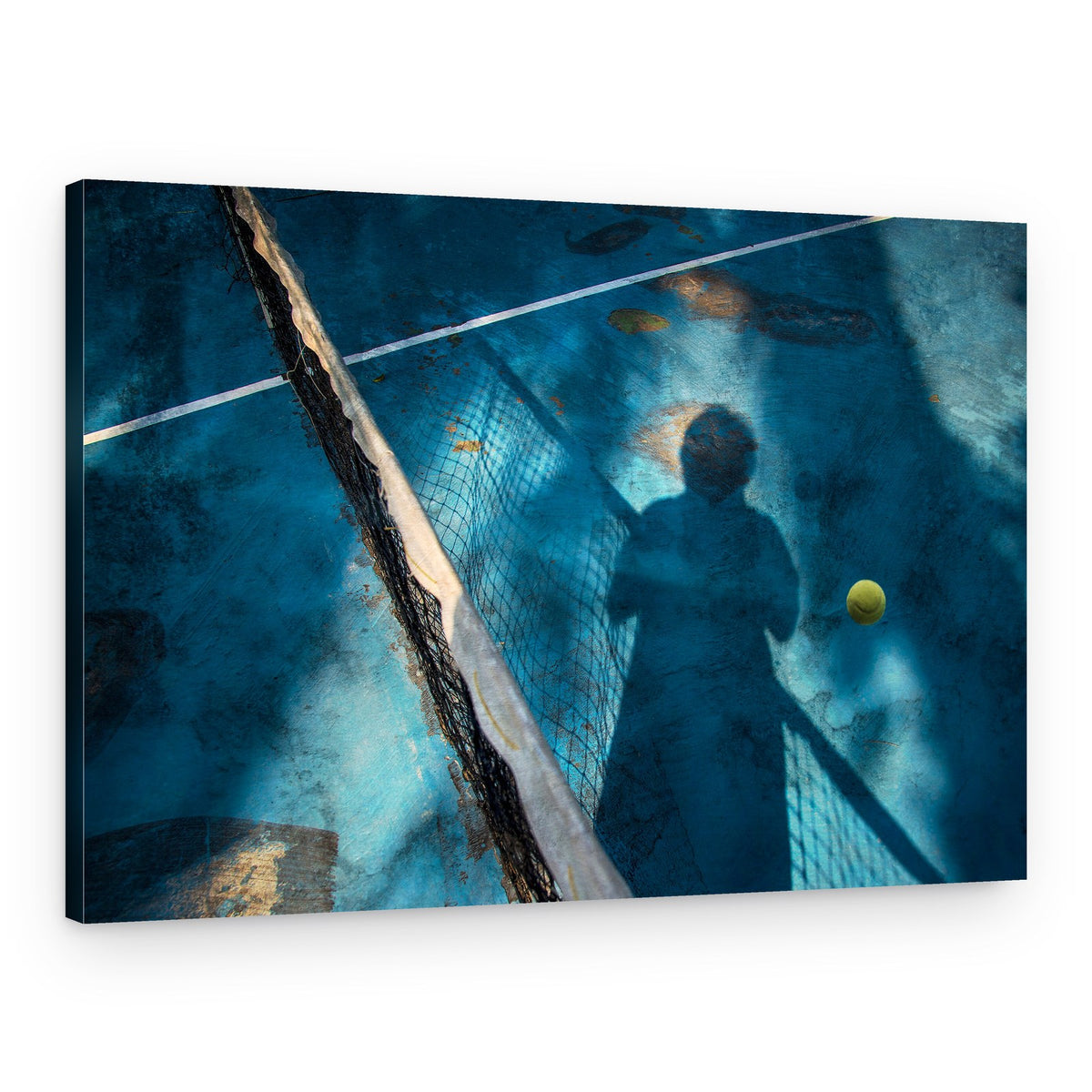Dynamic Blue Tennis Shadow – Canvas Print