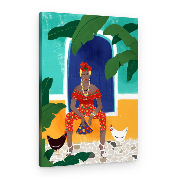 Cuban Woman with Cigar – Canvas Print