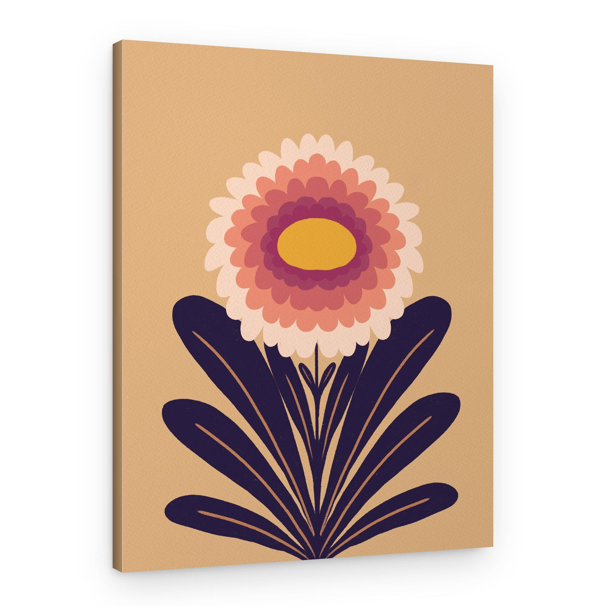 Earthy Folk Blossom – Canvas Print