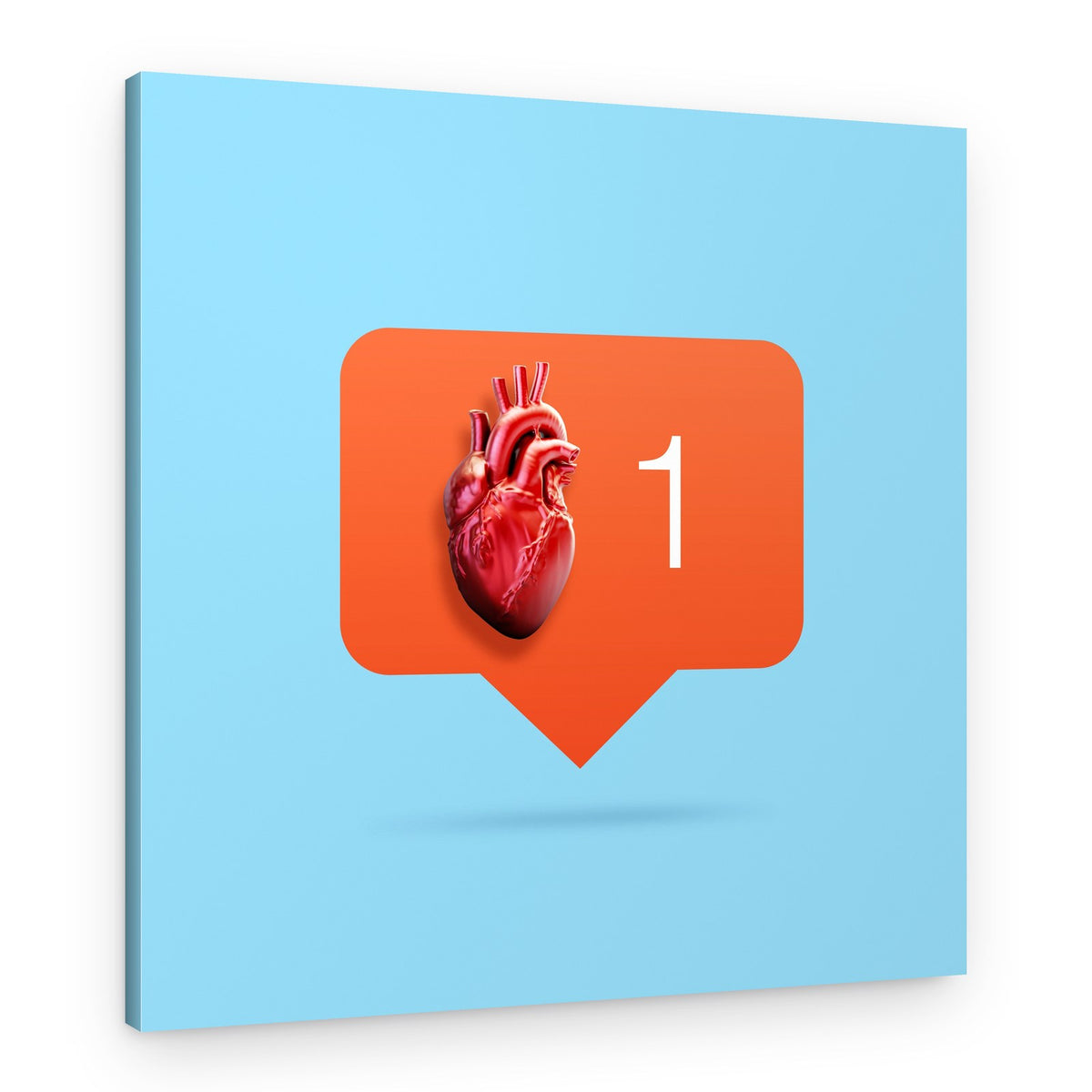 One Heart Notification – Canvas Print