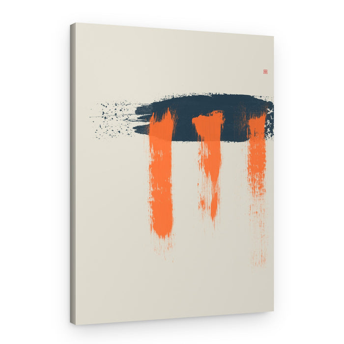 Bold Orange Brushstrokes – Canvas Print