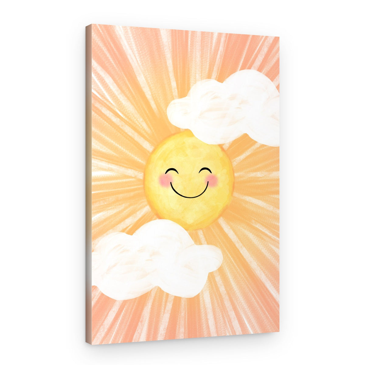 Smiling Sun and Clouds – Canvas Print