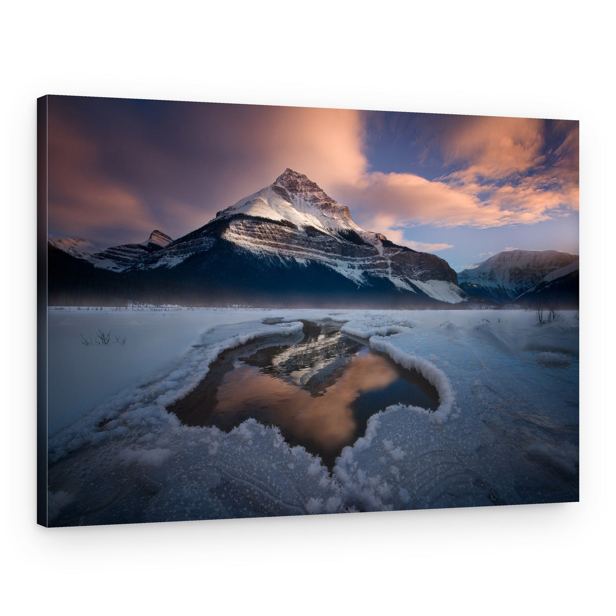 Snowy Mountain Reflection – Canvas Print