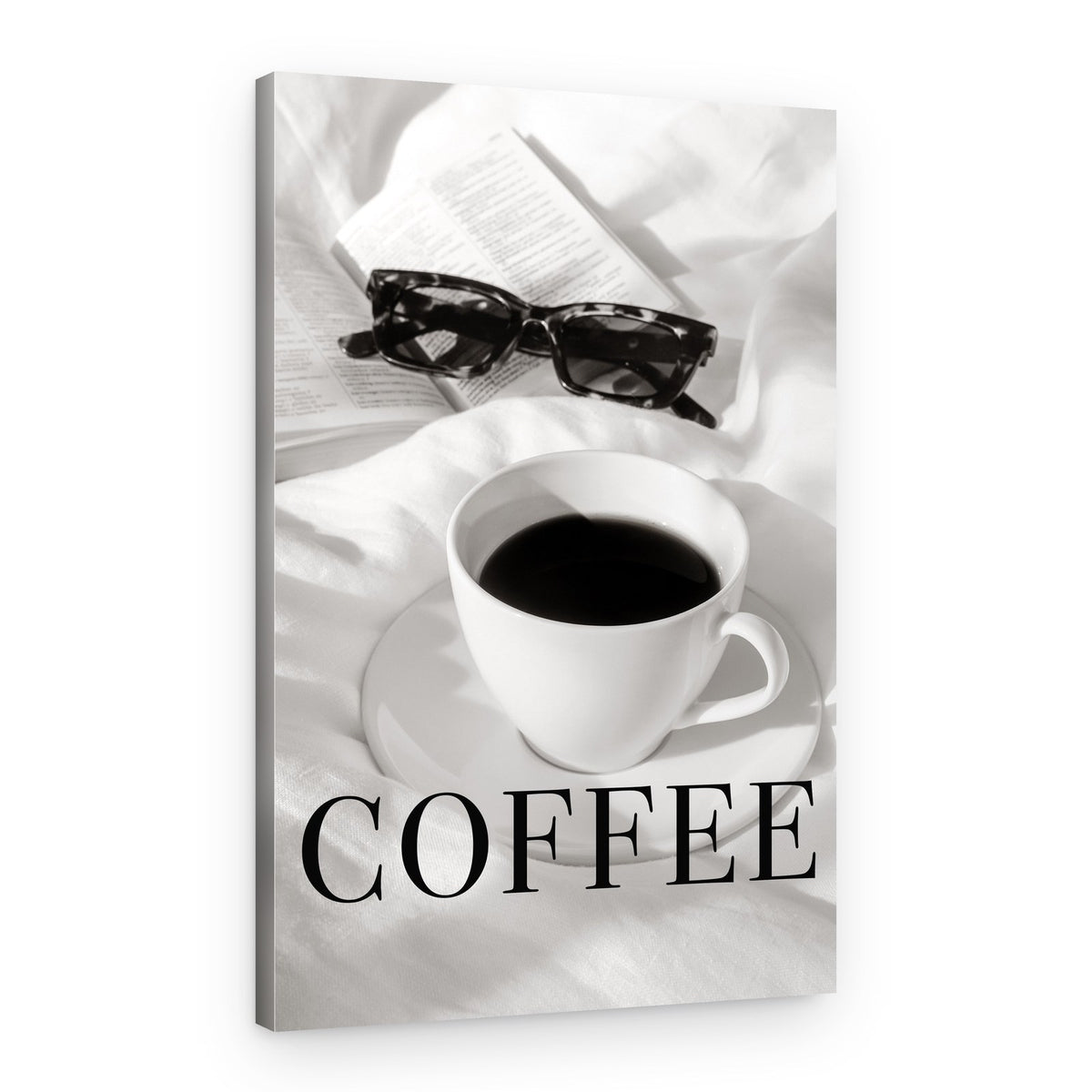 Morning Coffee And Book – Canvas Print