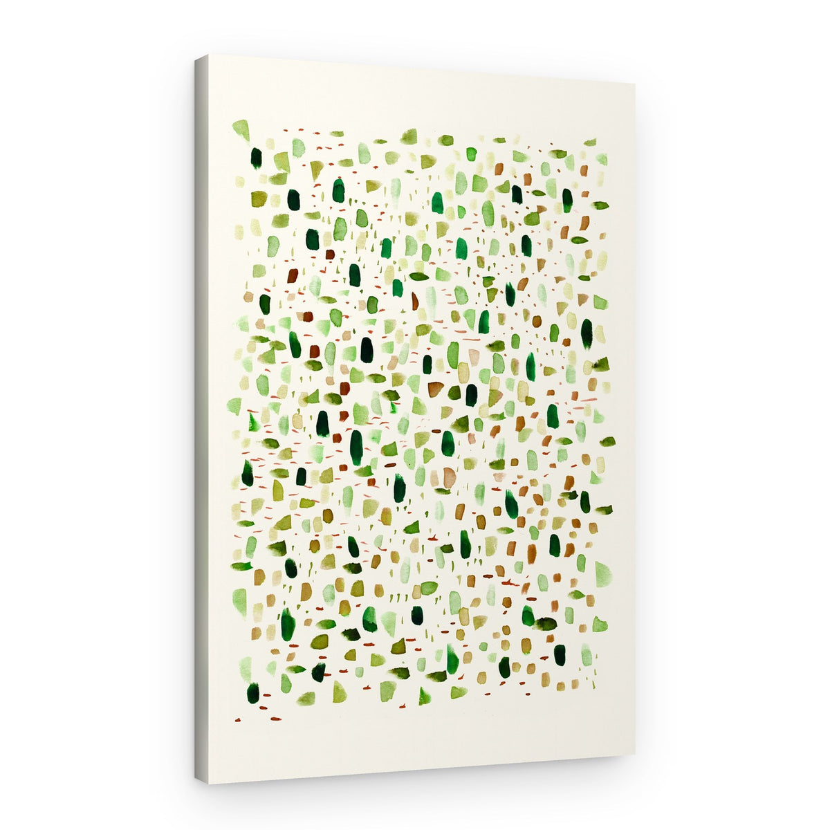 Earthy Green Abstract – Canvas Print