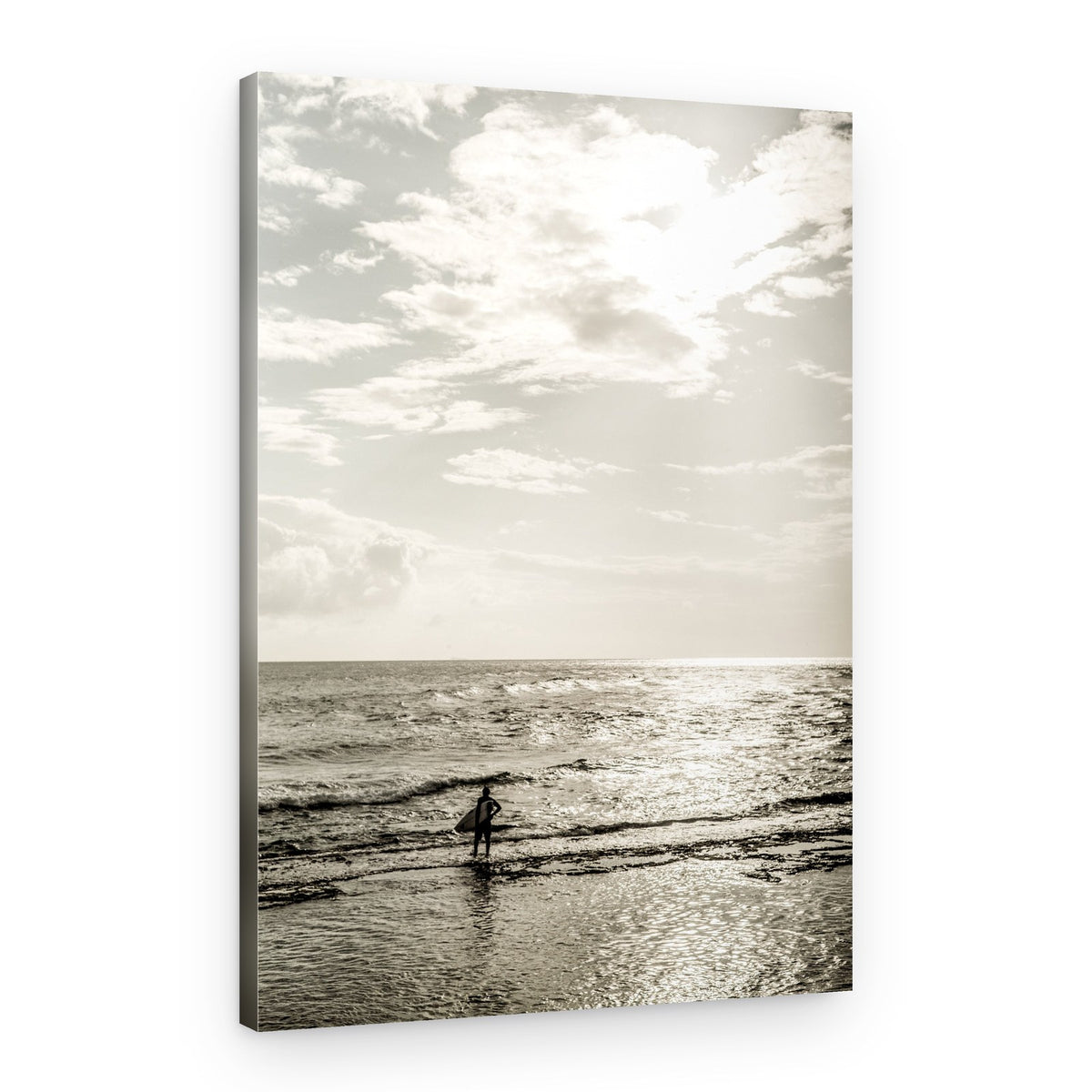 Surfer's Dawn Peace – Canvas Print