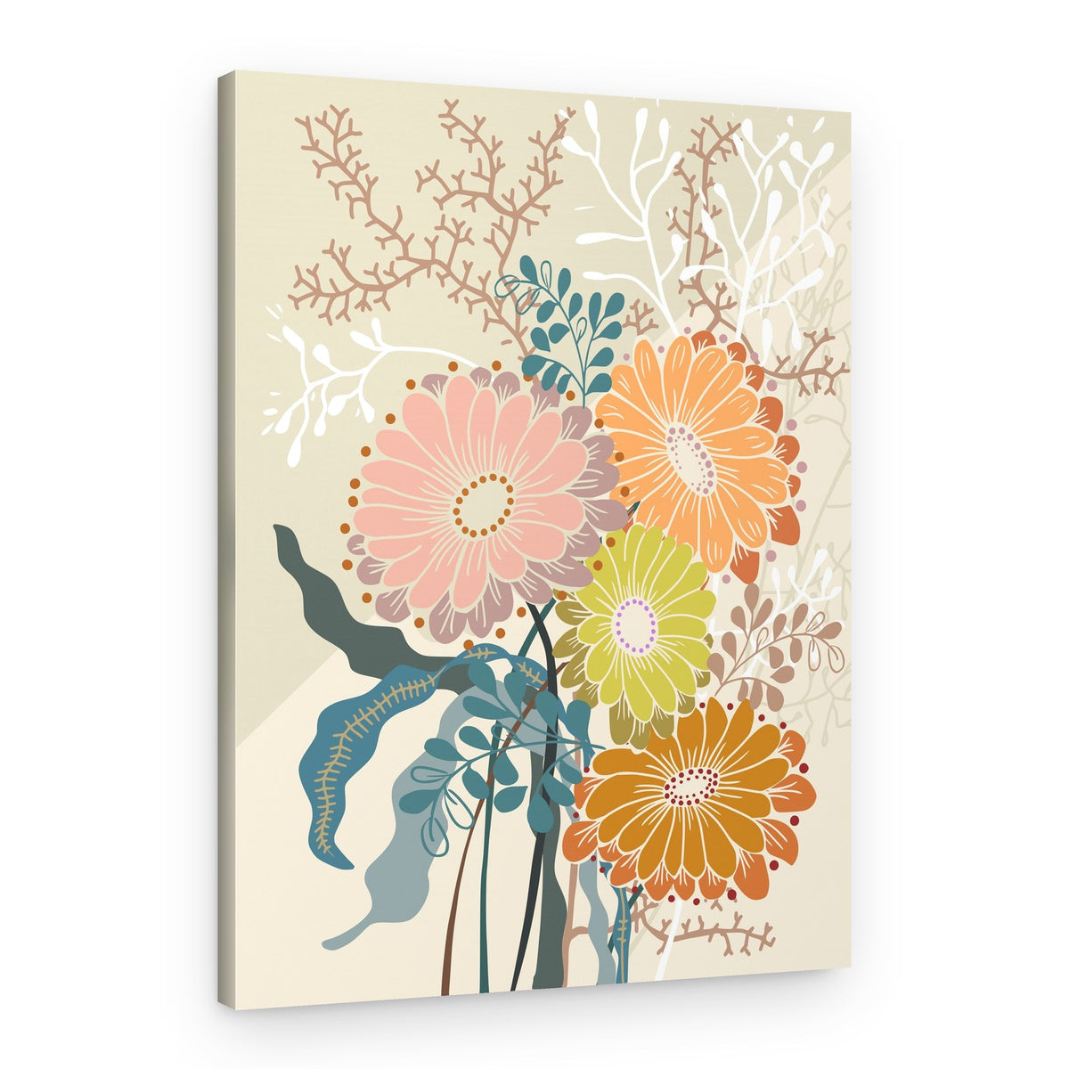 Colorful Floral Bouquet – Canvas Print