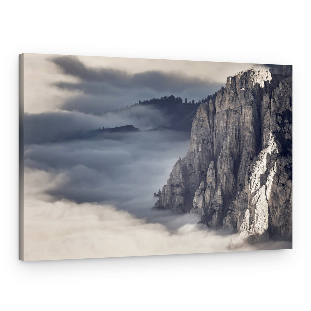 Misty Mountain Peaks – Canvas Print