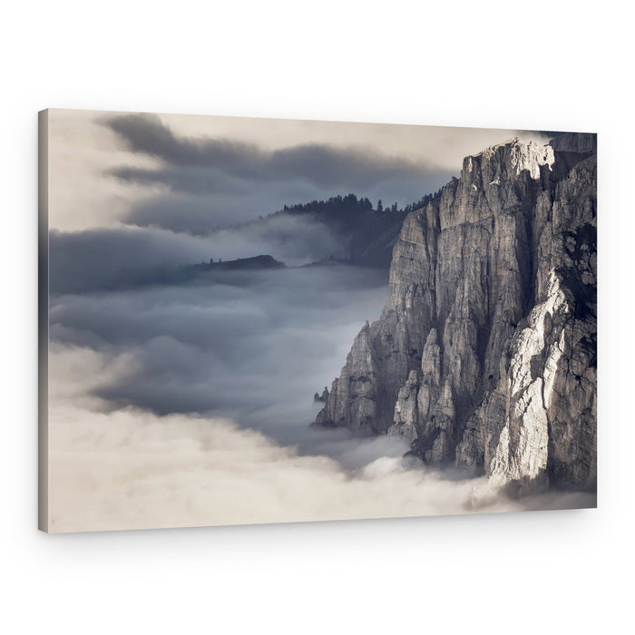 Misty Mountain Peaks – Canvas Print